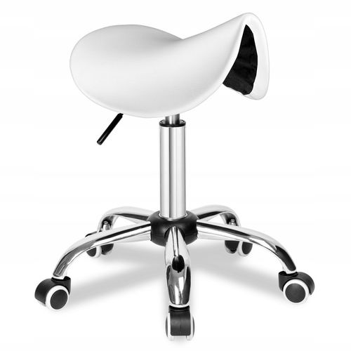 STOŁEK KOSMETYCZNY TABORET FRYZJERSKI NA KÓŁKACH REGULOWANY OBROTOWY na Arena.pl