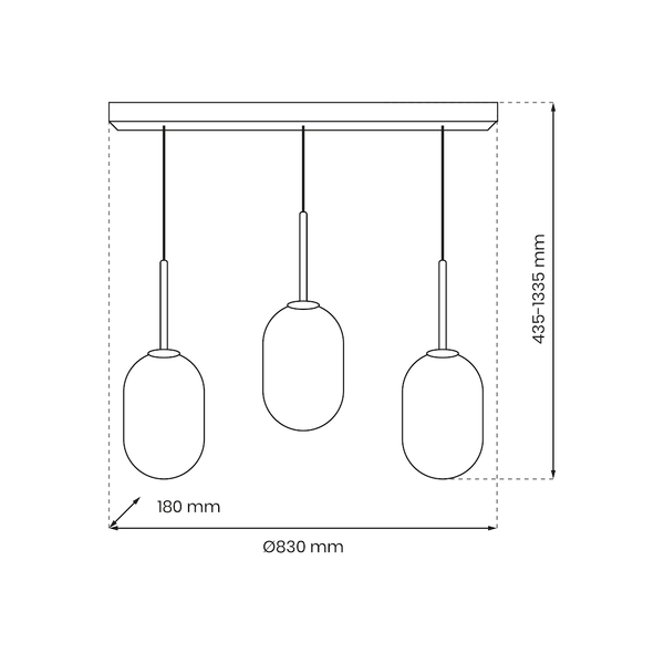 Lampa wisząca ALIAS GOLD 3xE14 zdjęcie 5