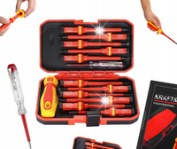 ZESTAW ŚRUBOKRĘTÓW IZOLOWANYCH 1000V VDE/GS 14EL TORX PH PZ PŁASKIE PRÓBNIK