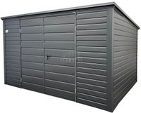 Schowek domek ogrodowy 4x2,5m Brama dwuskrzydłowa dach spad w tył TS970