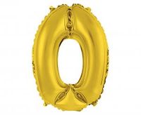balon foliowy "cyfra 0" złota 35 cm fg-c35z0
