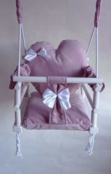 Huśtawka biała MIŚ 3w1 dla dzieci ROŻ DOM pokojowa zdjęcie 6