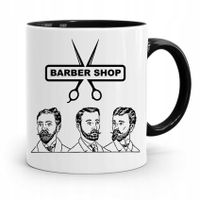 Kubek Czarny Fryzjerki Fryzjera Barber Shop Z Nadrukiem Ze Zdjęciem