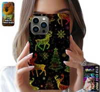 ETUI DO IPHONE 13 PRO - RENIFER, PŁATEK ŚNIEGU, CHOINKA + SZKŁO