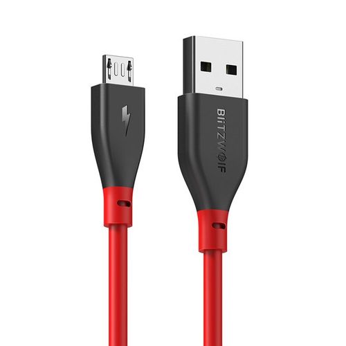 Kabel Micro USB AmpCore II BlitzWolf BW-MC11 1m czerwony na Arena.pl