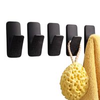 haczyk wieszak samoprzylepny 5szt czarny