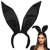 Duże czarne uszy królika strój opaska króliczka Bing na Halloween 28