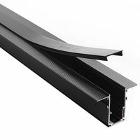 Szyna magnetyczna podtynkowa 3-fazowa 458 Domeno LED metalowa czarna