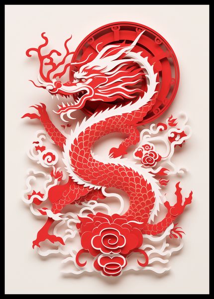 Plakat 42x59,4cm Czerwony Smok zdjęcie 2