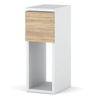 szafka nocna stolik wąski do sypialni z szufladą 20cm biały dąb sonoma