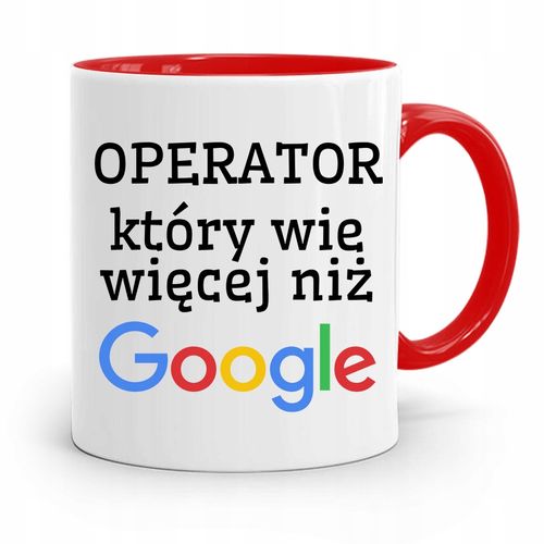 Dla Operatora Kubek Czerwony Prezent Na Urodziny Z Nadrukiem Ze Zdjęciem na Arena.pl