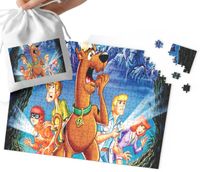 PUZZLE - Scooby Doo WZORY Z BAJEK I GIER PREZENT DLA DZIECI 96EL + WORECZEK