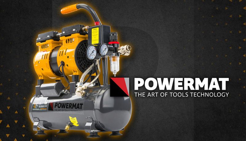 KOMPRESOR BEZOLEJOWY 6L SPRĘŻARKA 8 BAR 150l/min 230V SEPARATOR CICHY 59dB zdjęcie 4