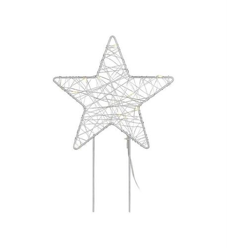 Stojąca gwiazda świąteczna LED 0,3W świetlna dekoracja srebrna na Arena.pl