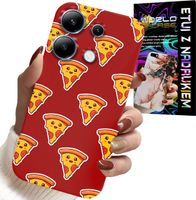 ETUI DO XIAOMI NOTE 13 PRO 4G - WZÓR Z WESOŁĄ PIZZĄ NA CZERWONYM TLE