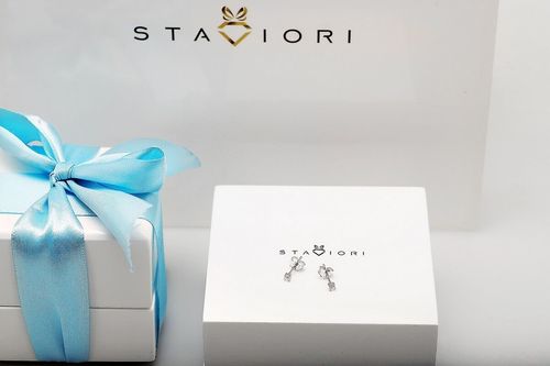 Złote kolczyki KZD5010M - Diament na Arena.pl