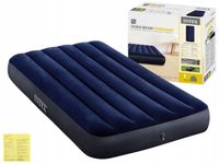 Materac Dmuchany Welurowy Jednoosobowy Łóżko 191x99x25 Intex 64757