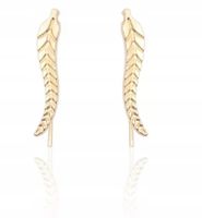 Kolczyki Skrzydła Anioła Złote Hipoalergiczne 316L