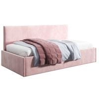 Łóżko młodzieżowe Tapczan 90x200 Comfort Bari Różowy + POJEMNIK