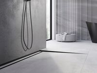 MEXEN LINE-B LISTWA SPADKOWA BRODZIKOWA PODŁOGOWA 120 CM PRAWA CZARNA