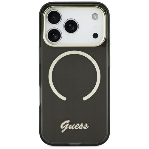 etui guess iml script metal magsafe do   iphone 17 czarny na Arena.pl