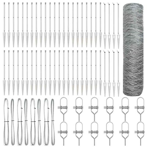 Ogrodzenie z słupkami Srebrny 0.8 x 100 m Stal pokryta PCV na Arena.pl