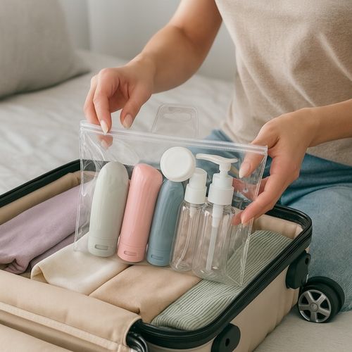 Zestaw pojemników podróżnych na kosmetyki do samolotu 11sz Kosmetyczka na Arena.pl