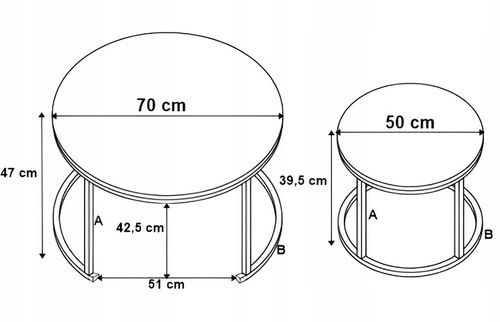 STOLIK KAWOWY RUSTYKALNY OKRĄGŁY ZESTAW STOLIKÓW KAWOWYCH ŁAWA LOFT na Arena.pl