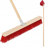 MIOTŁA SZCZOTKA 600 MM ULICÓWKA PCV ZAMIATACZ ZMIOTKA Z DREWNIANYM