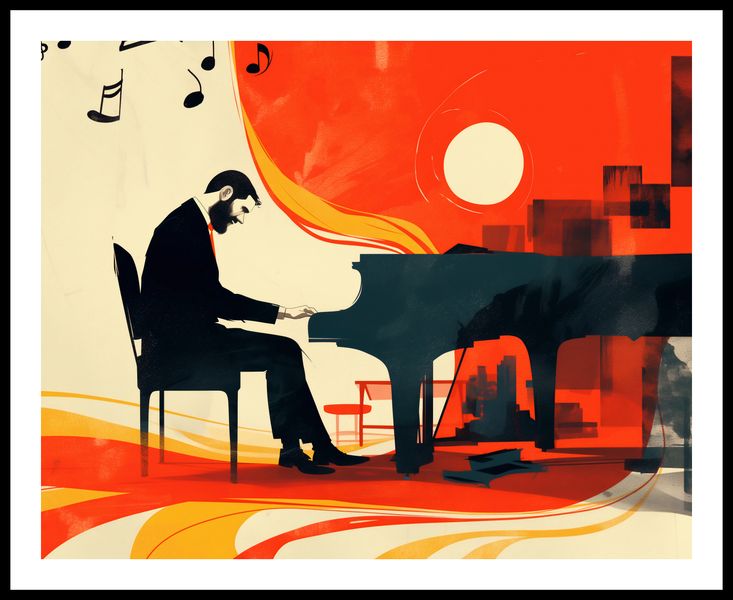 Plakat 76x60,5cm Pianista zdjęcie 3