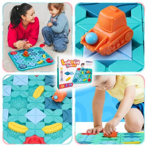 GRA LOGICZNA DLA DZIECI Układanka Labirynt Budowanie Drogi Klocki PREZENT na Arena.pl