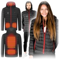 Kurtka podgrzewana czarno-czerwona rozmiar XL