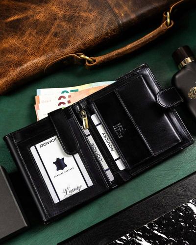 duży, skórzany portfel męski z systemem rfid - rovicky na Arena.pl