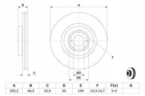 TARCZA HAM PRZOD 295X26 V BOSCH na Arena.pl