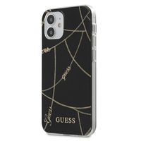 Guess GUHCP12SPCUCHBK iPhone 12 mini 5,4" czarny/black hardcase Gold Chain