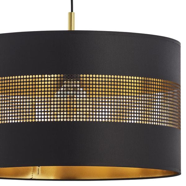 Lampa wisząca Tago 3211 TK Lighting pojedyncza czarna złota zdjęcie 2