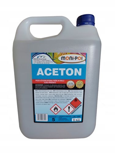 ACETON TECHNICZNY CZYSTY ACETLON 5L MONI-POL !!! na Arena.pl