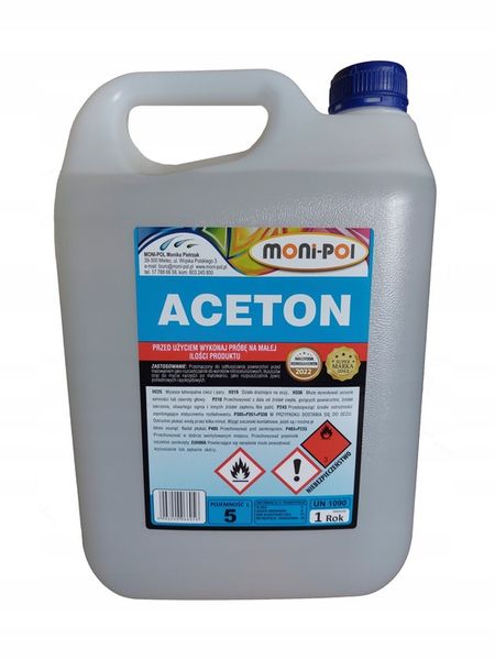 ACETON TECHNICZNY CZYSTY ACETLON 5L MONI-POL !!! zdjęcie 2