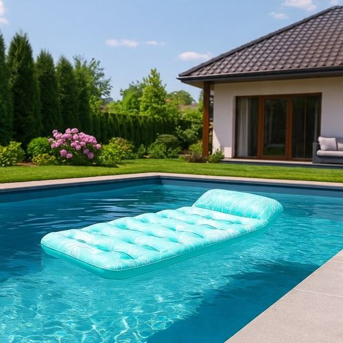 MATERAC DMUCHANY DO PŁYWANIA Z OTWORAMI PODUSZKĄ PLAŻOWY WODNY LEŻAK PLAŻĘ na Arena.pl