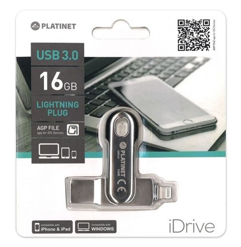 PLATINET iOS PENDRIVE USB 3.0 16GB + LIGHTNING PLUG FOR iPAD&iPHONE na Arena.pl