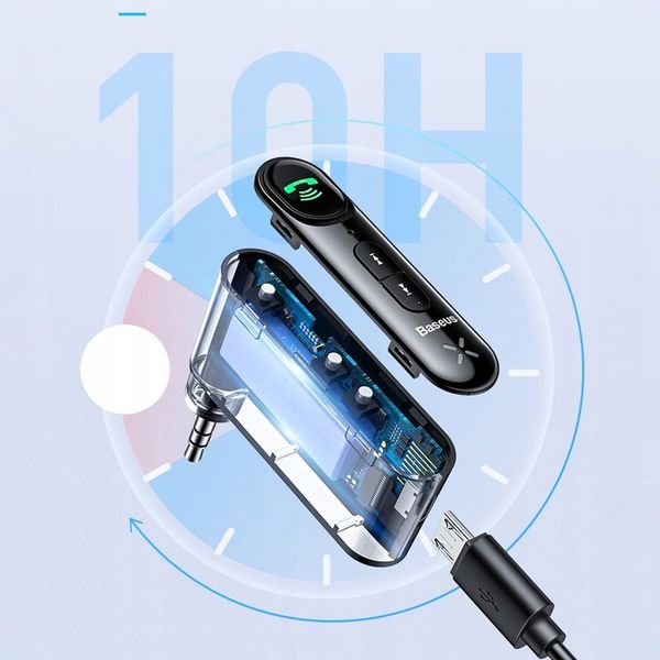 TRANSMITER SAMOCHODOWY BLUETOOTH AUX BASEUS ZESTAW GŁOŚNOMÓWIĄCY + zdjęcie 14