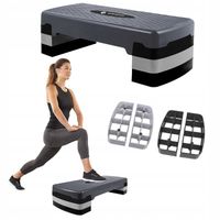 STEP 3 STOPNIOWY REGULOWANY POWŁOKA ANTYPOŚLIZGOWA AEROBIKU FITNESS 350kg