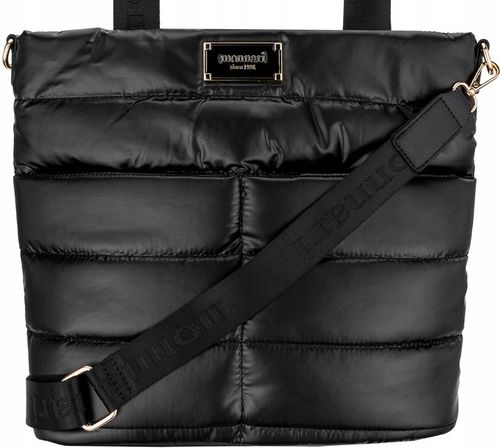 TOREBKA MONNARI Czarna SHOPPER BAG Listonoszka PIKOWANA NA RAMIĘ PASEK na Arena.pl