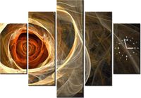 105CM 150CM ZEGAR 5 ELEM RÓŻA KTALNA DRUK OBRAZ