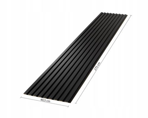 Lamele ścienne na płycie HDF - 275 cm x 40,5 cm - CZARNY 905 na Arena.pl