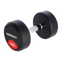 Hantla gumowana 14 kg UNDERFIT do ćwiczeń siłowych fitness
