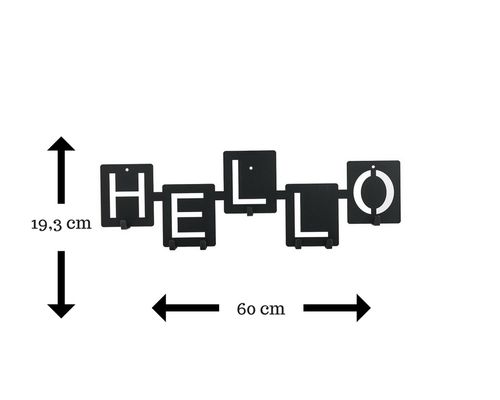 Wieszak Ścienny Hello Czarny na Arena.pl