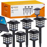 6x Lampa ogrodowa solarna led domek dekoracja ozdoba do ogrodu