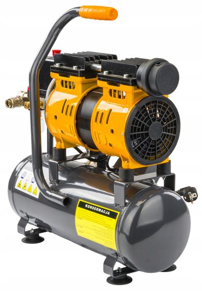 KOMPRESOR BEZOLEJOWY 6L SPRĘŻARKA 8 BAR 150l/min 230V SEPARATOR CICHY 59dB zdjęcie 9