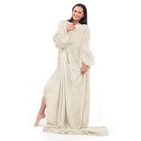 Koc z rękawami Kremowy 150x180 DecoKing